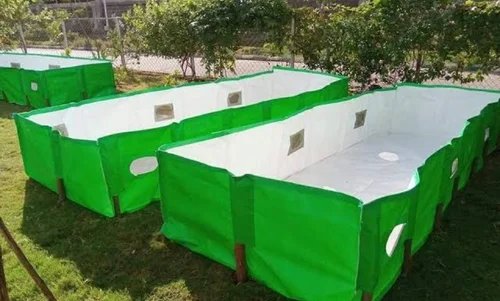 Green vermi beds with white inner lining